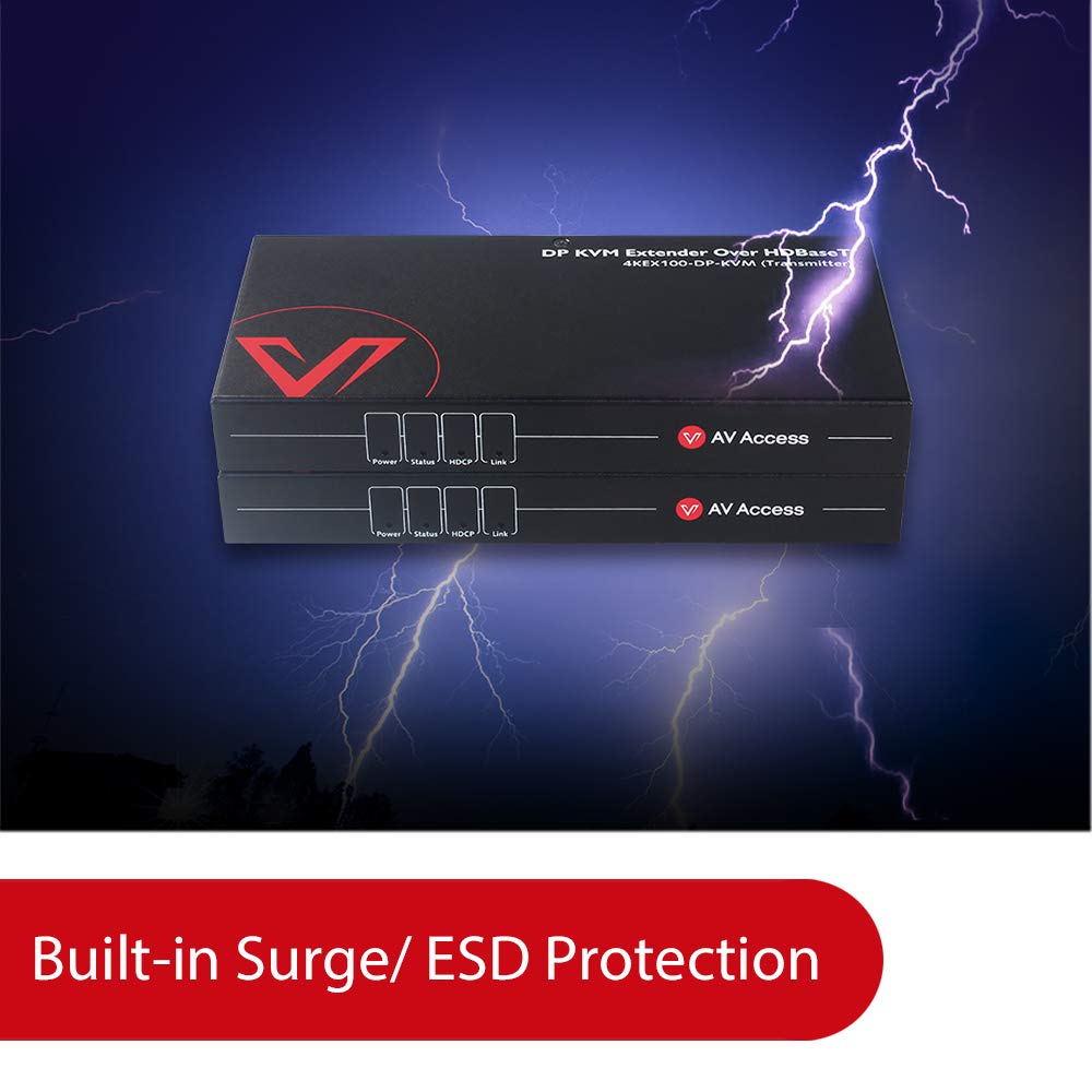 HDMI USB Extender KVM, 100m 4K 60Hz Over Cat5e/6a, 4 Ports USB2.0, POE D4454