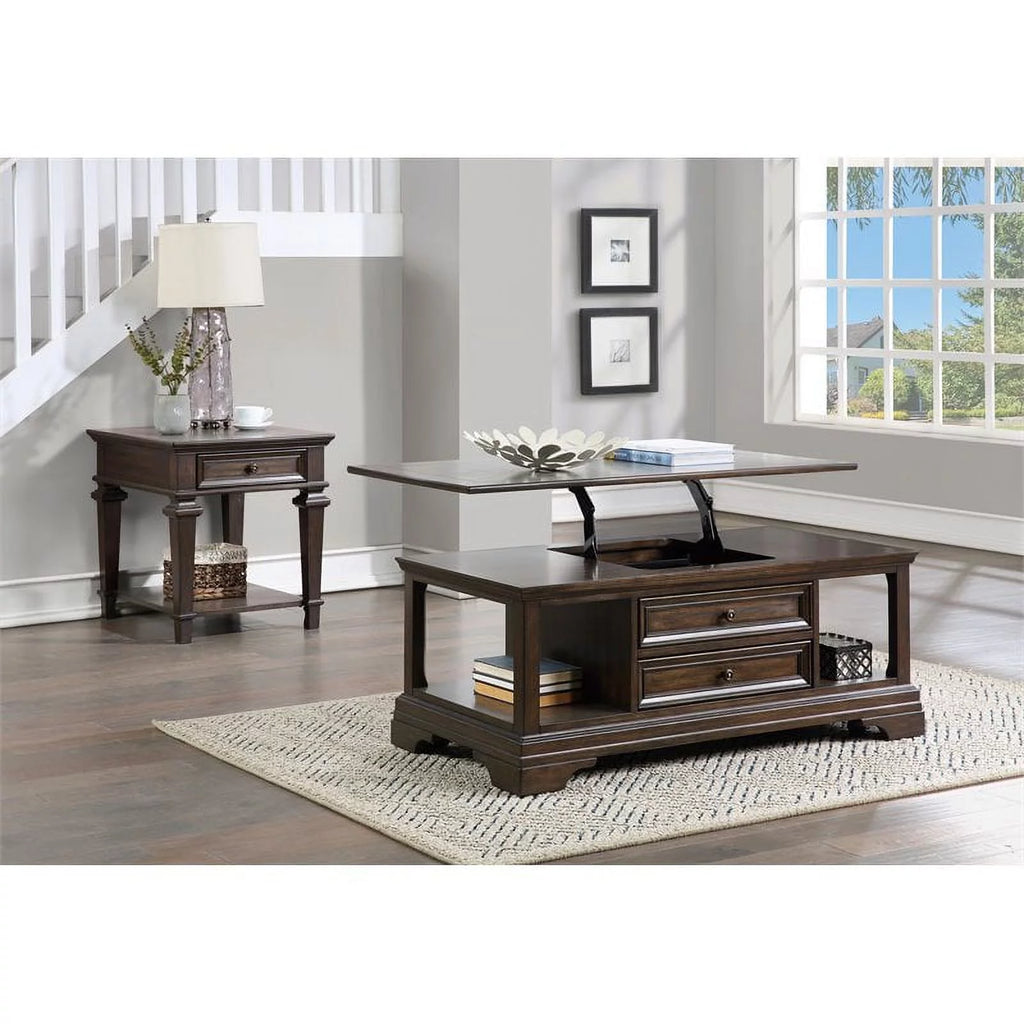 Wooden Lift Top Coffee Table in Espresso D69975