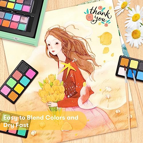 150-Pack Wooden Art Set with Sketch Pads and Coloring Book Y7813