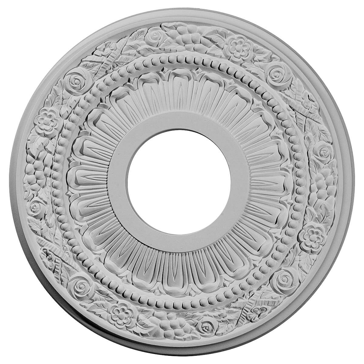 Hand-Painted Green Gold Ceiling Medallion W9661