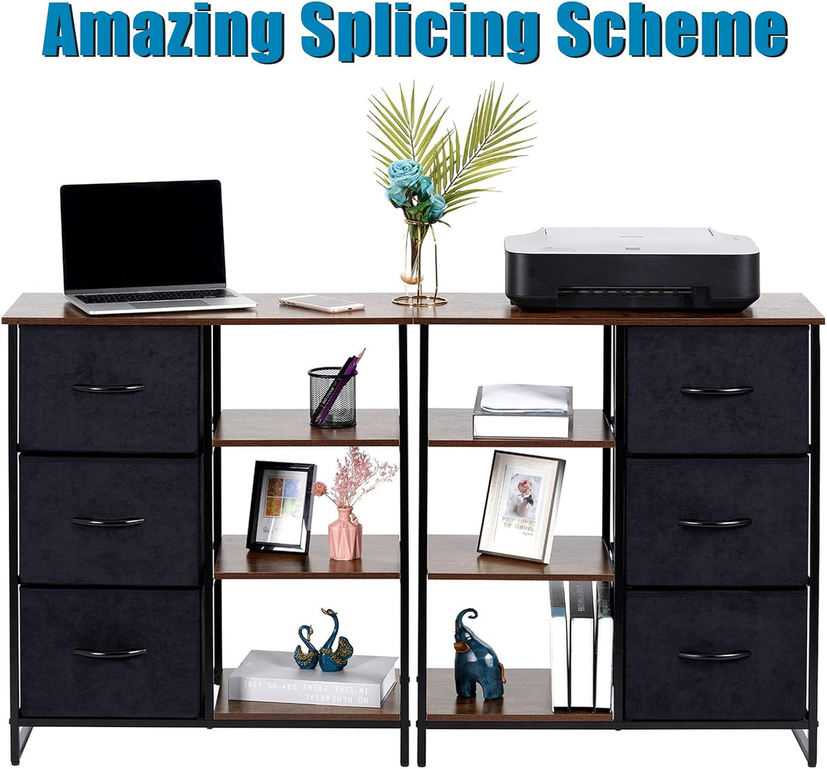 3 Drawer Dresser with Shelves L583806