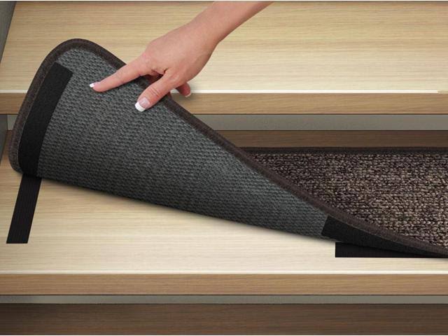 Set of 12 Attachable Indoor Carpet Stair Treads Y10290
