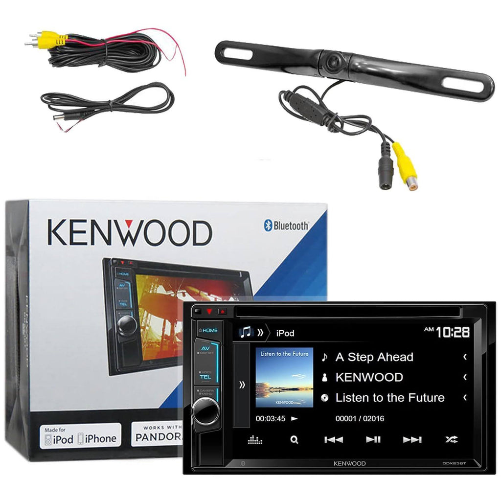 Kenwood Bluetooth USB AUX Double DIN Receiver, Black Back Up Camera L724643