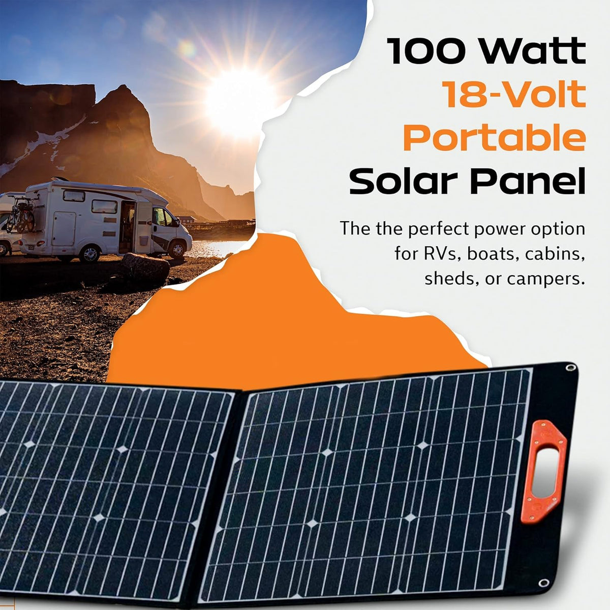100 Watt 18 Volt Foldable Portable Solar Panel P1397