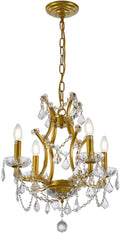 4-Light Gold Crystal Chandelier H84959