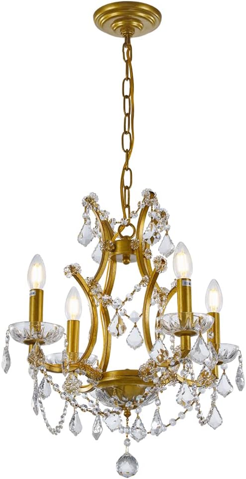 4-Light Gold Crystal Chandelier H84959