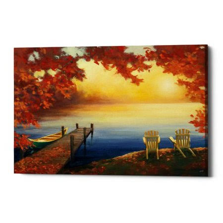 Orange Acrylic Painting Print on Canvas C500