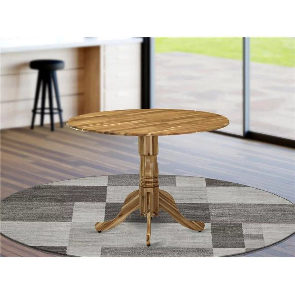 Acacia Wood Dining Table with Drop Leaves H403