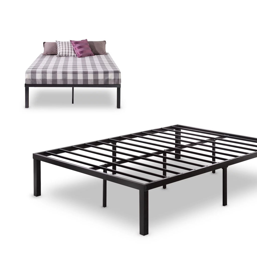 16" Metal Platform Bed Frame with Steel Slats, Full G428