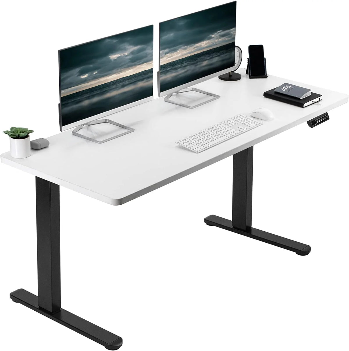 Electric Height Adjustable 60 X 24 Inch Memory Stand Up Desk L469176