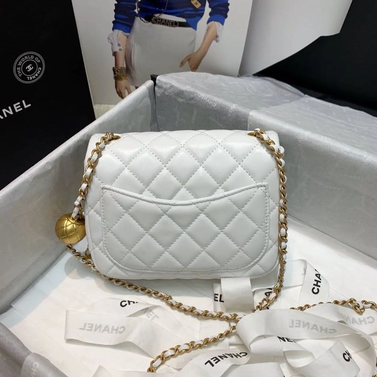 White Mini Flap Bag R622288