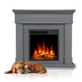 Wooden Frame Electric Fireplace with TV Stand N4018