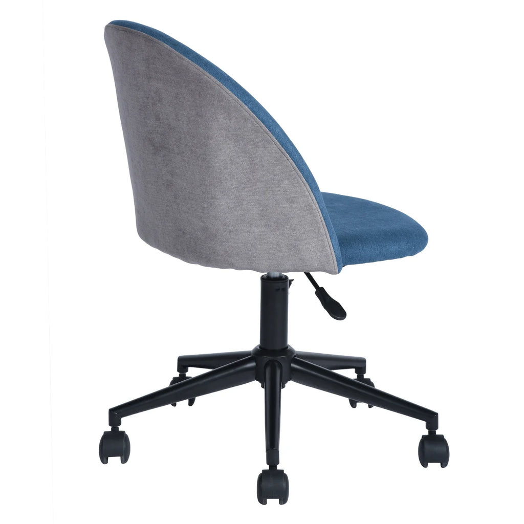 Blue Adjustable Swivel Fabric Upholstered Armless Task Chair S2979
