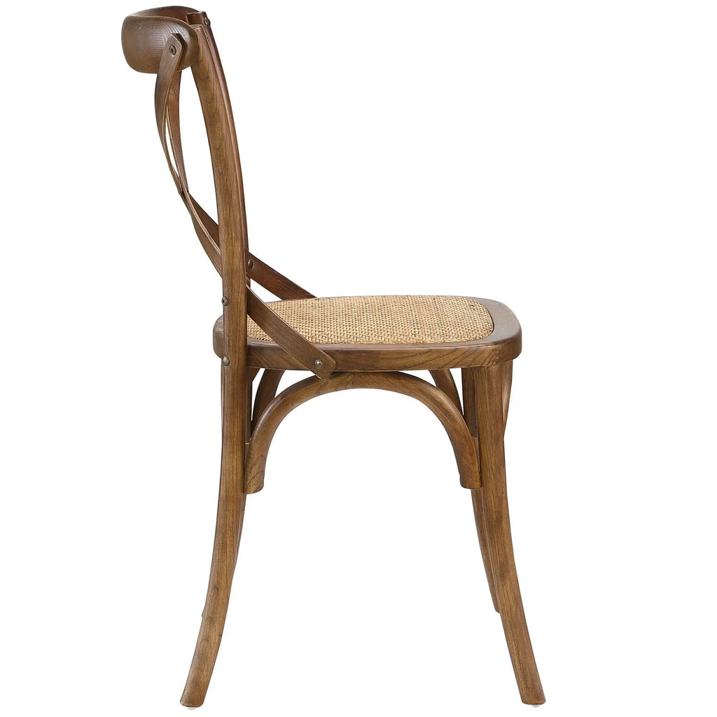 Walnut Dining Side Chair Set of 2 Y161