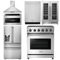 30 Propane Gas Range, Range Hood, Microwave, Refrigerator, Dishwasher, Wine Cooler W2855