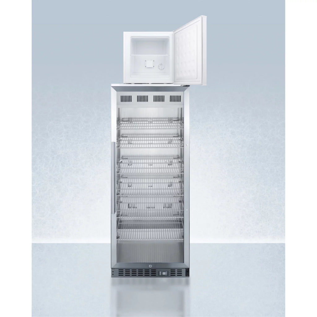 12.4 cu. ft. Stacked Glass Door Refrigerator with Freezer K8429