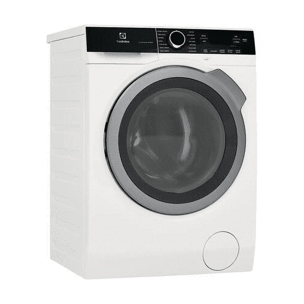 White Compact Front Load Steam Washer with 2.4 cu. ft. Capacity T57988