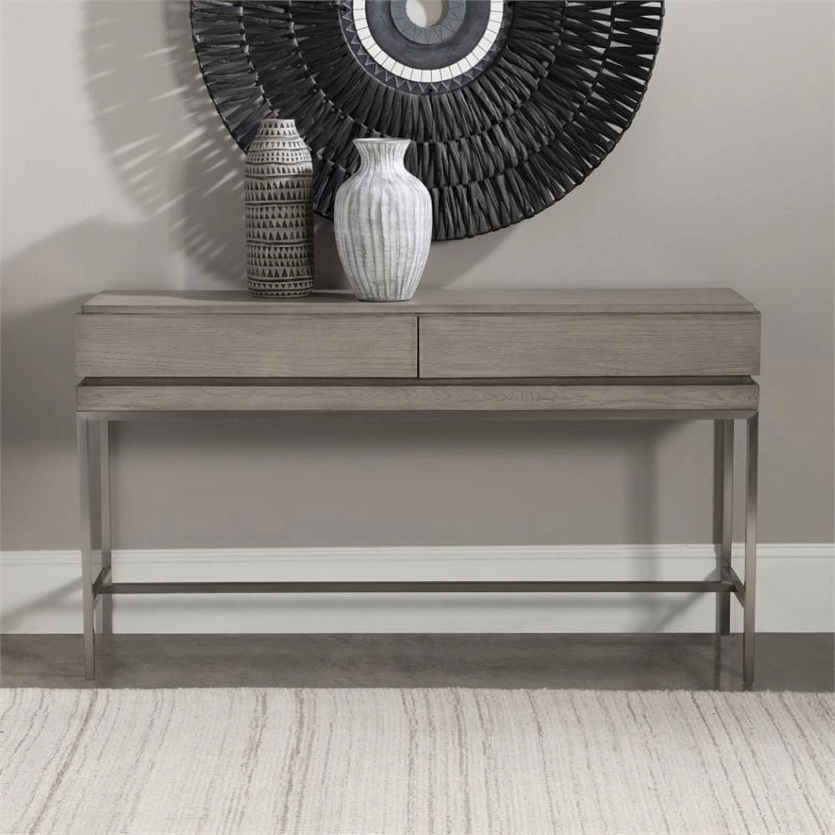 Modern Oak Console Table U3495