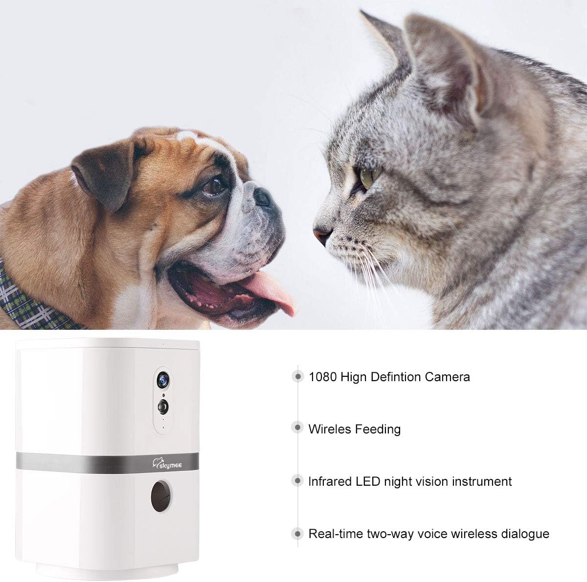 WiFi Remote Pet Camera with 180° PTZ and Night Vision F988734