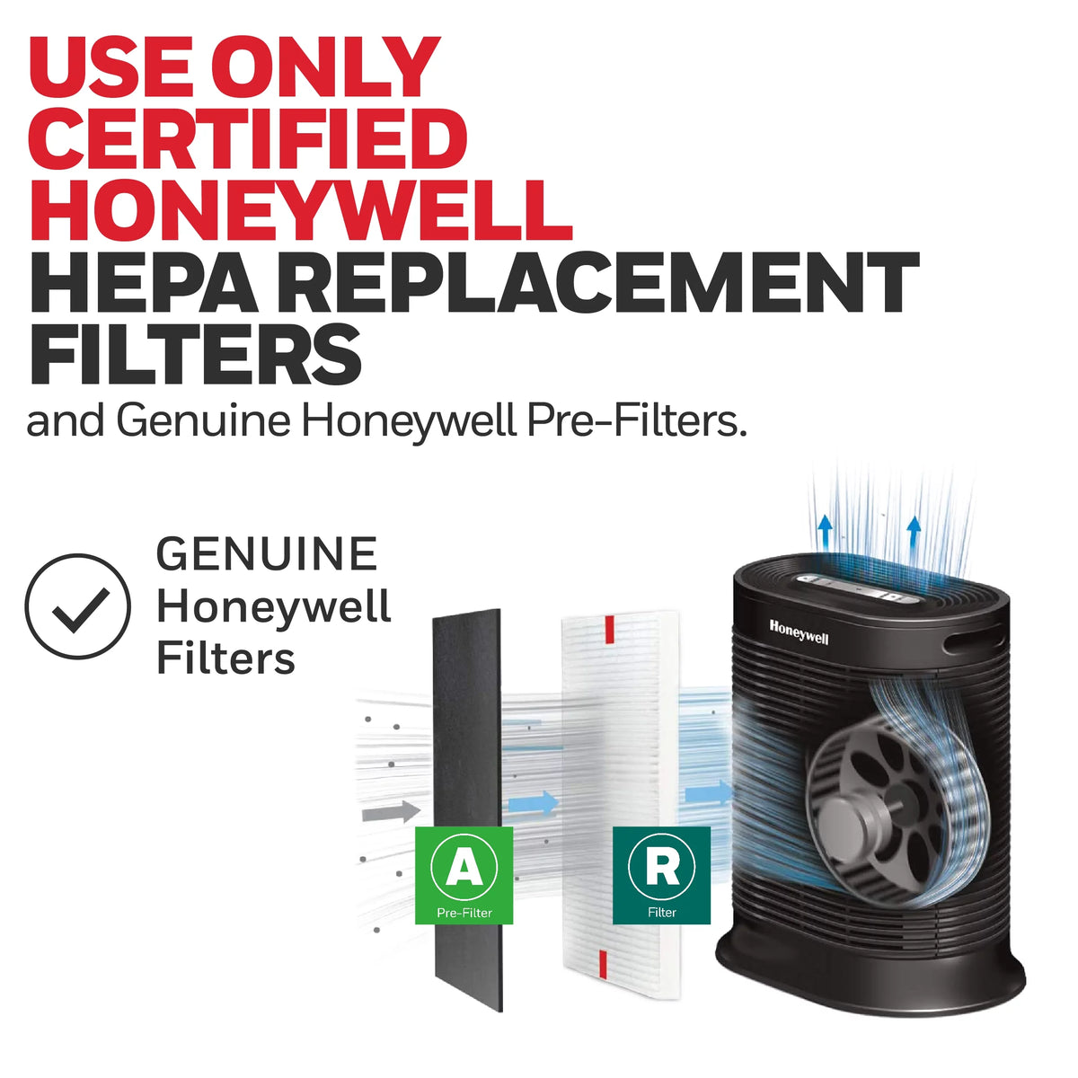 Air Purifier HEPA Filter 465 sq ft B3819