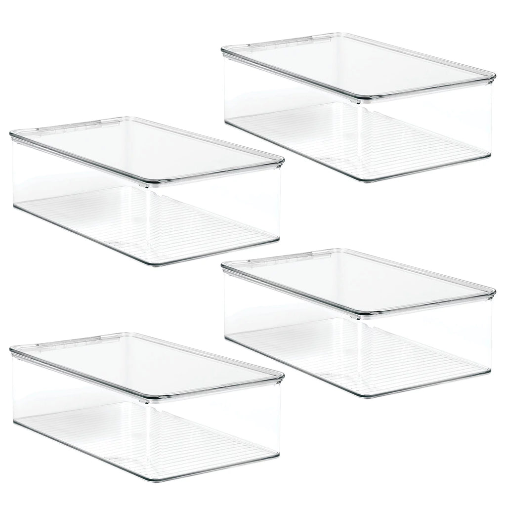 Clear 2 Pack Plastic Storage Organizer Box W69707