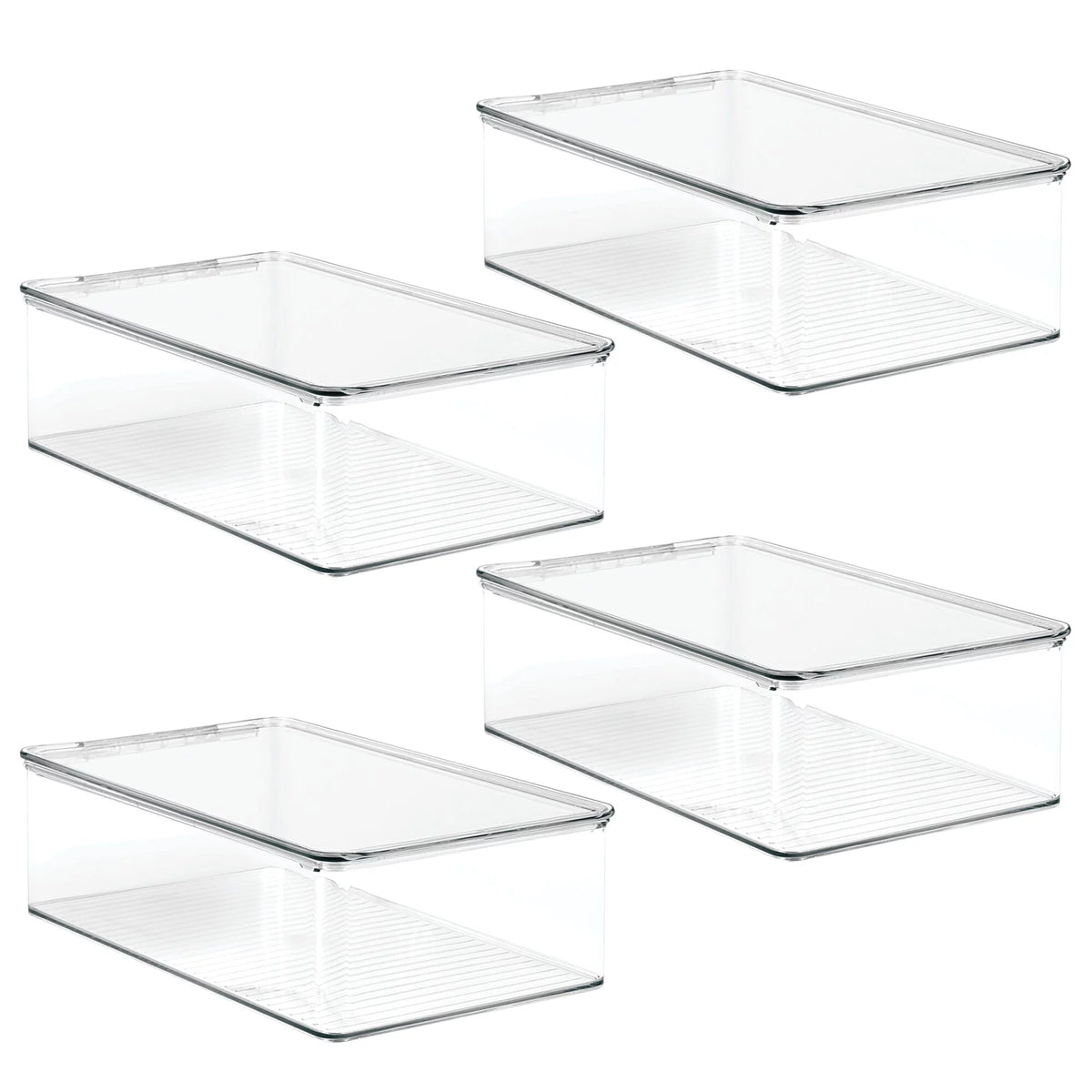 Clear 2 Pack Plastic Storage Organizer Box W69707