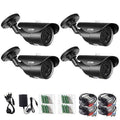 4 Pack Indoor Outdoor Day Night Vision Weatherproof Security Cameras V8117