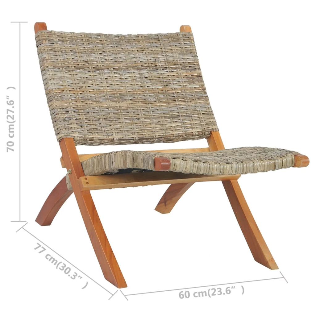 Kubu Rattan Mahogany Wood Frame Chair X366