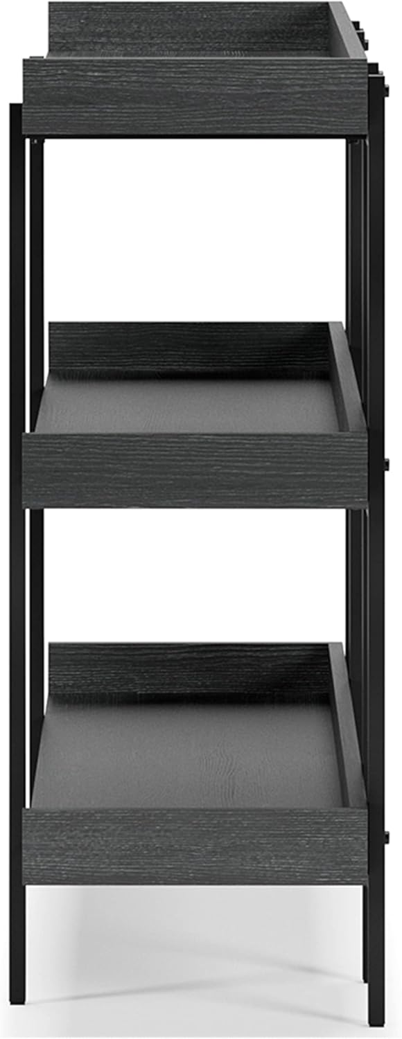 Black 3-Tier Bookcase P54853