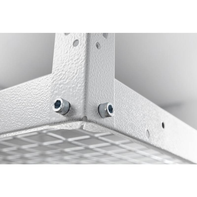 Hammered White Adjustable Height Overhead Garage Storage Rack G6199