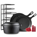 5 Piece Pre Seasoned Cast Iron Cookware Set N82734