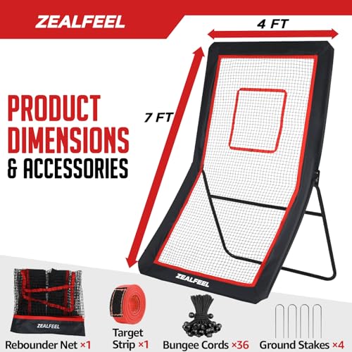 4x7FT Lacrosse Rebounder with Target Strip R910