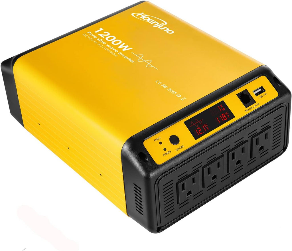 1200W Pure Sine Wave Inverter 12V to 110-120V Q15386