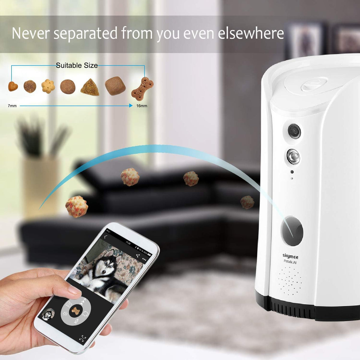 WiFi Remote Pet Camera with 180° PTZ and Night Vision F988734