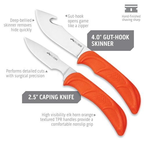 4-Piece Hunting Knife Set with Camo Belt Scabbard D348