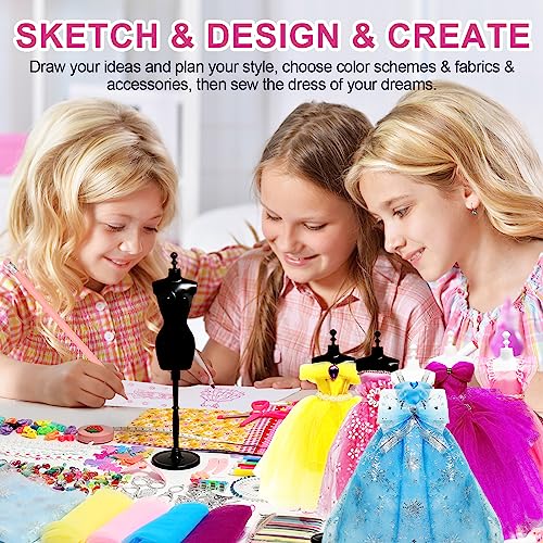 1500+PCS Fashion Designer Kit with Sketchbook & 5 Mannequins K668