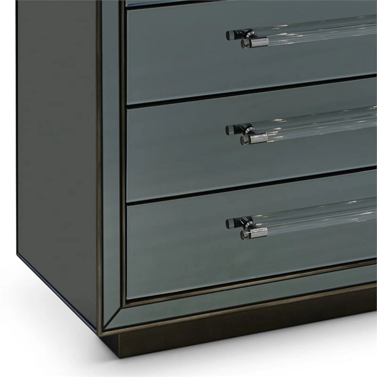 Gray Wood 4 Drawer Chest R561