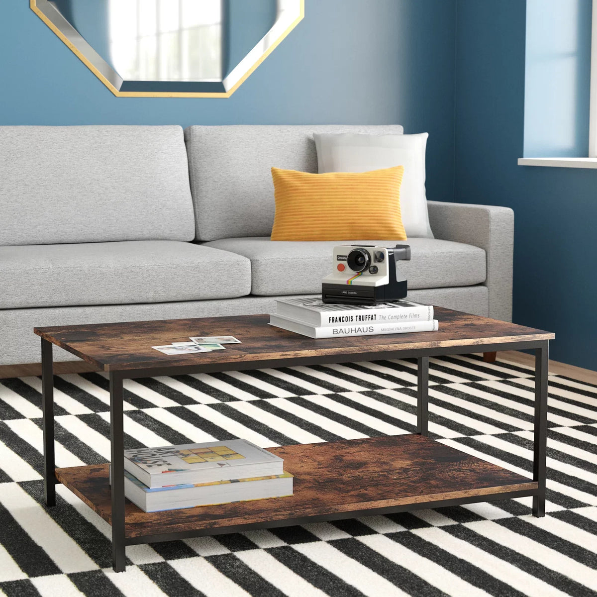 2-Tier Coffee Table with Storage Shelf V684