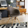 Modern Plastic Dining Chairs Set of 2 Dark Brown R237747