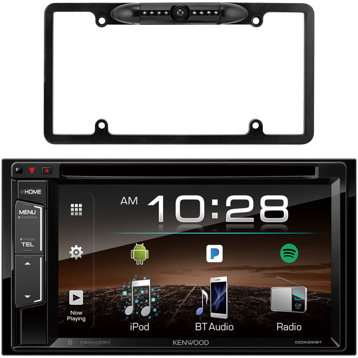 Kenwood Bluetooth USB AUX Double DIN Receiver, Black Back Up Camera L724643