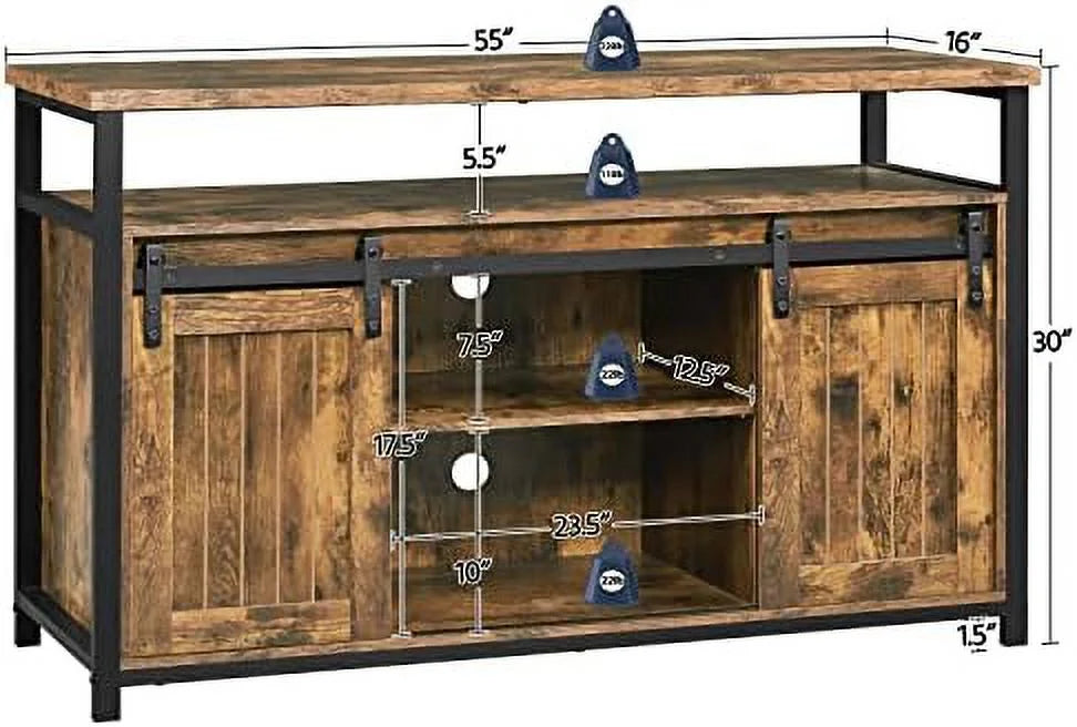 Rustic Brown 47 Inch TV Stand Y572868