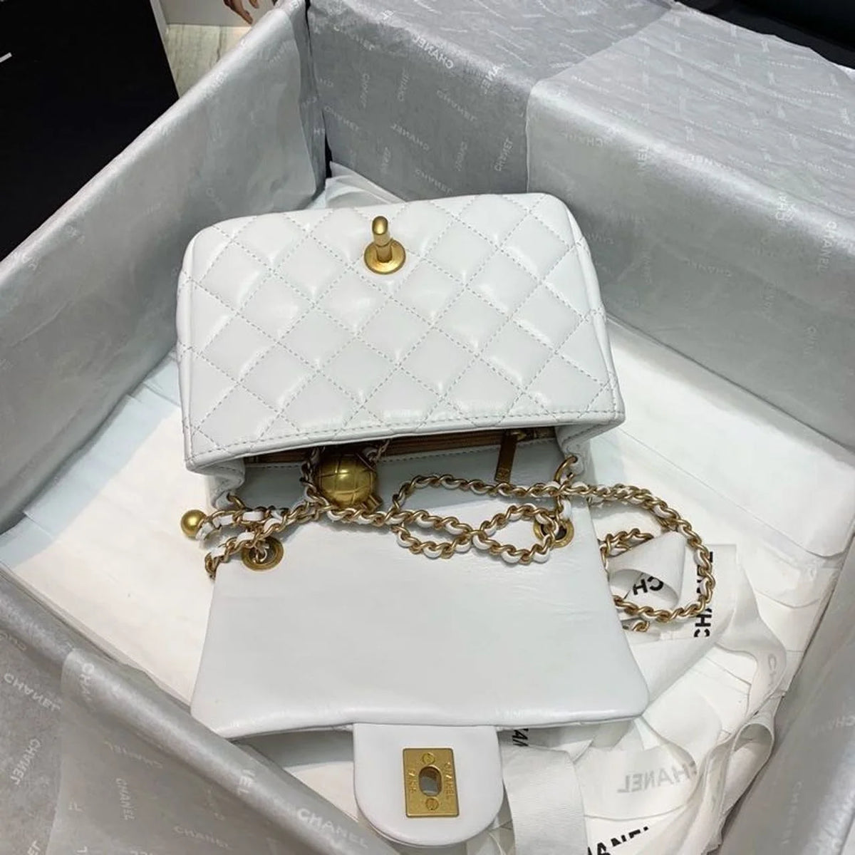 White Mini Flap Bag R622288
