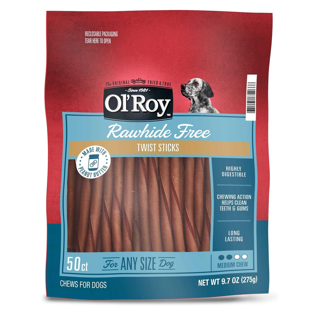 Peanut Butter Twist Sticks for Dogs G45283
