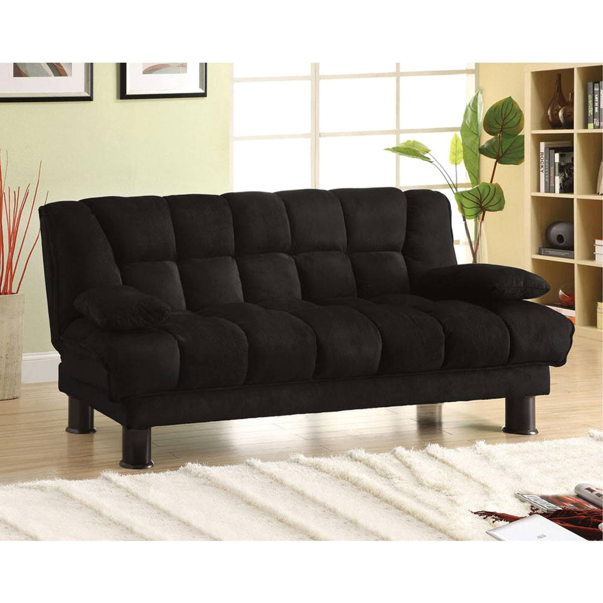 Black Futon Sofa E736