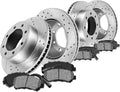 Front and Rear Brake Rotors and Metallic Brake Pads A31307