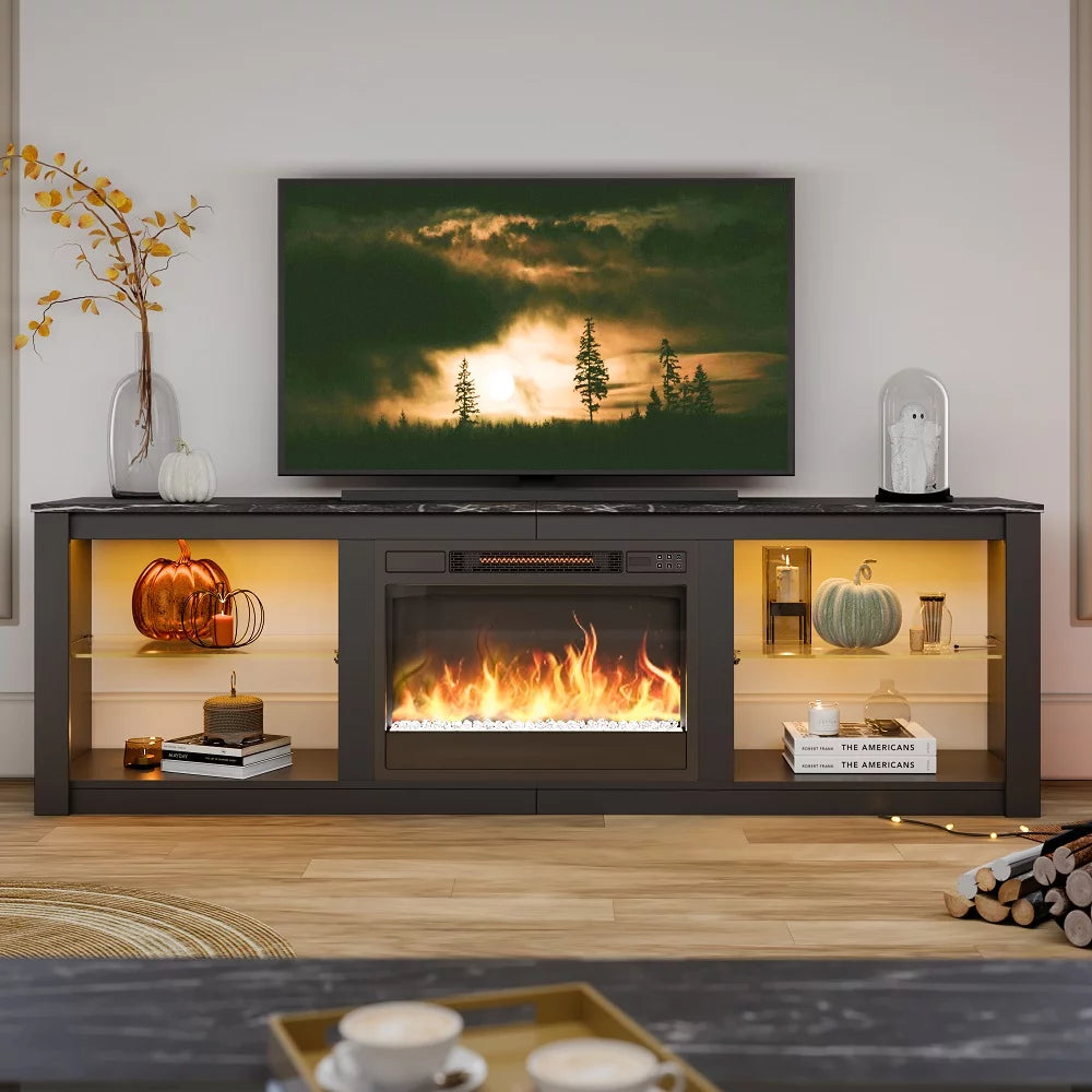 Wash Grey Electric Fireplace TV Stand H5736