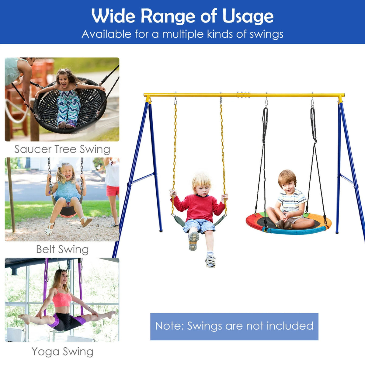Heavy-Duty Metal Swing Frame Y141339