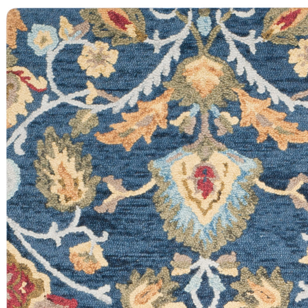 Navy Multi Floral Wool Area Rug 11' x 15' N7431