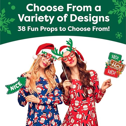 Christmas Photo Booth Props 38pc Set L360