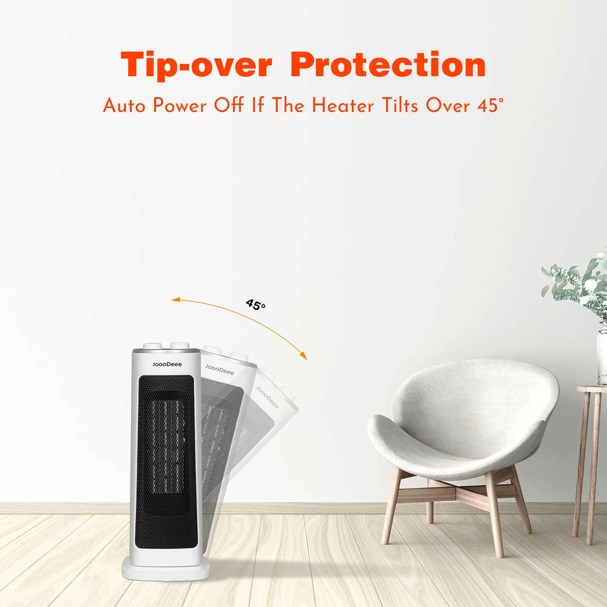 17" 1500W 1000W Oscillating Ceramic Space Heater F554